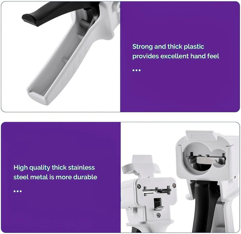 anquanhepro Dispenser Gun, 50ml Dispensing Gun Kit Impression Mixing Dispensing Dispenser AB Gun 1:1/1:2/10:1 or 55ML Single (55CC-1:0) - Image 4